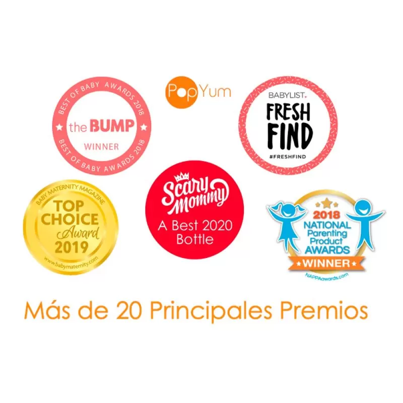 todospremios Biberón Anticólico para Bebé para Mezclar Fórmula 3 pzas, Color Azul (5oz / 150ml)